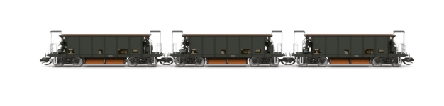 Hornby TT6067 - TT - 3-tlg. Set Offene Güterwagen Sealion, Civil Engineers, Ep. V